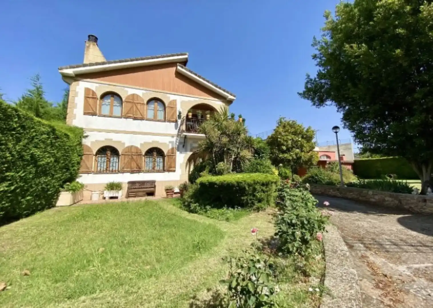 Vista exterior de Casa o chalet en venta en Nalda con Calefacción, Terraza y Piscina