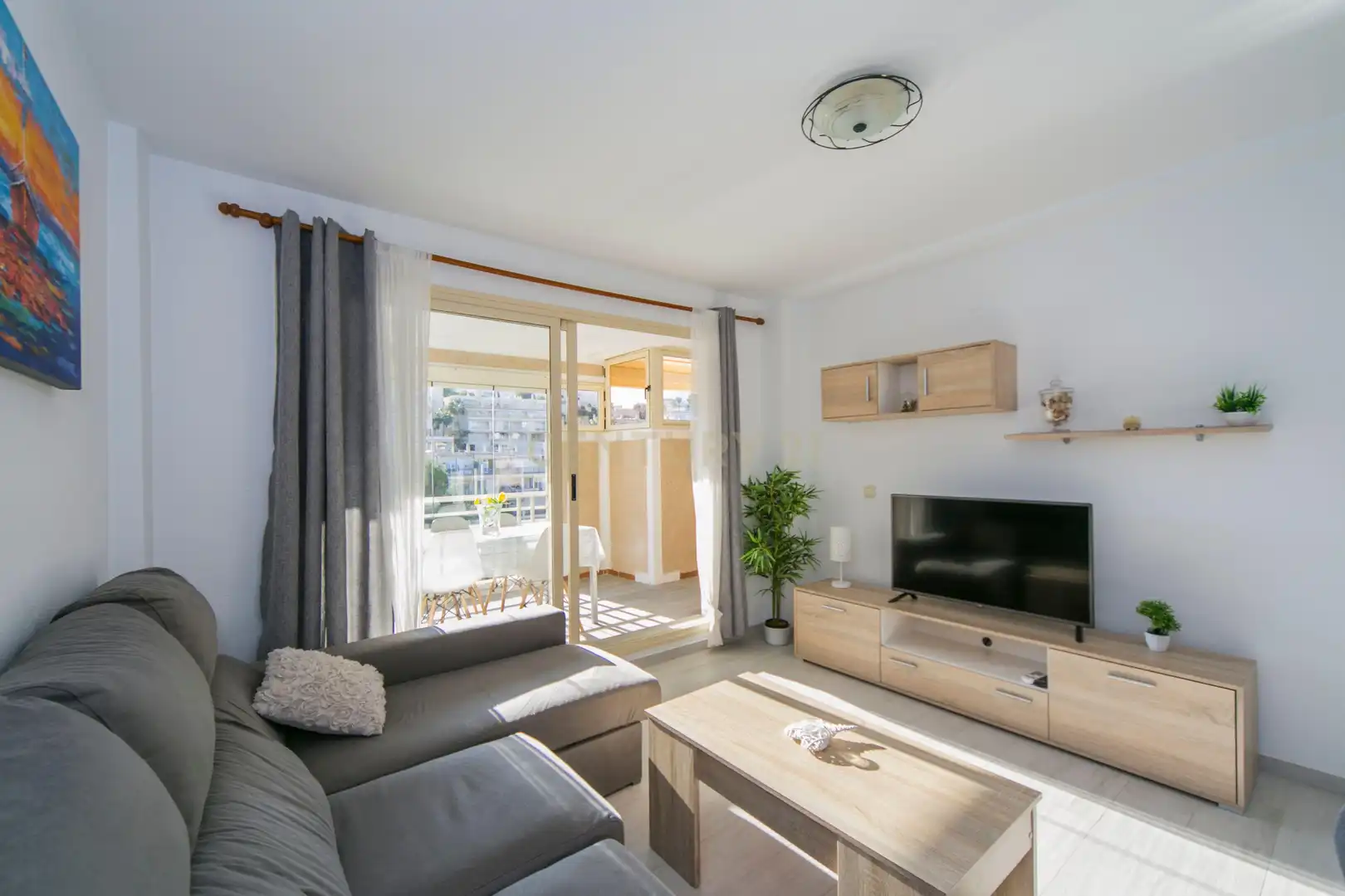 Living room of Apartments for rent in Calpe / Calp  with Air Conditioner, Oven and Washing machine