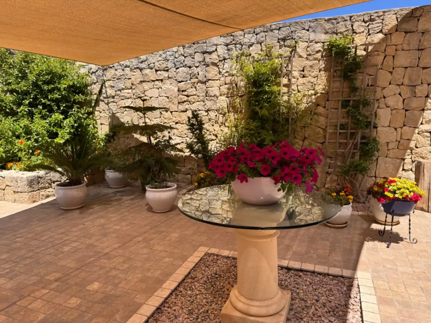 Terraza de Finca rústica en venta en Benissa con Aire acondicionado, Calefacción y Jardín privado