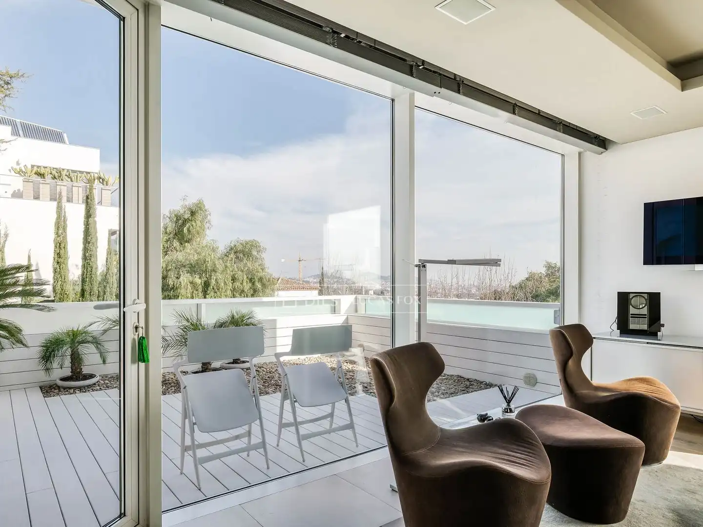 Terrassa de Casa o xalet en venda en Barcelona amb Aire condicionat, Calefacció i Jardí privat
