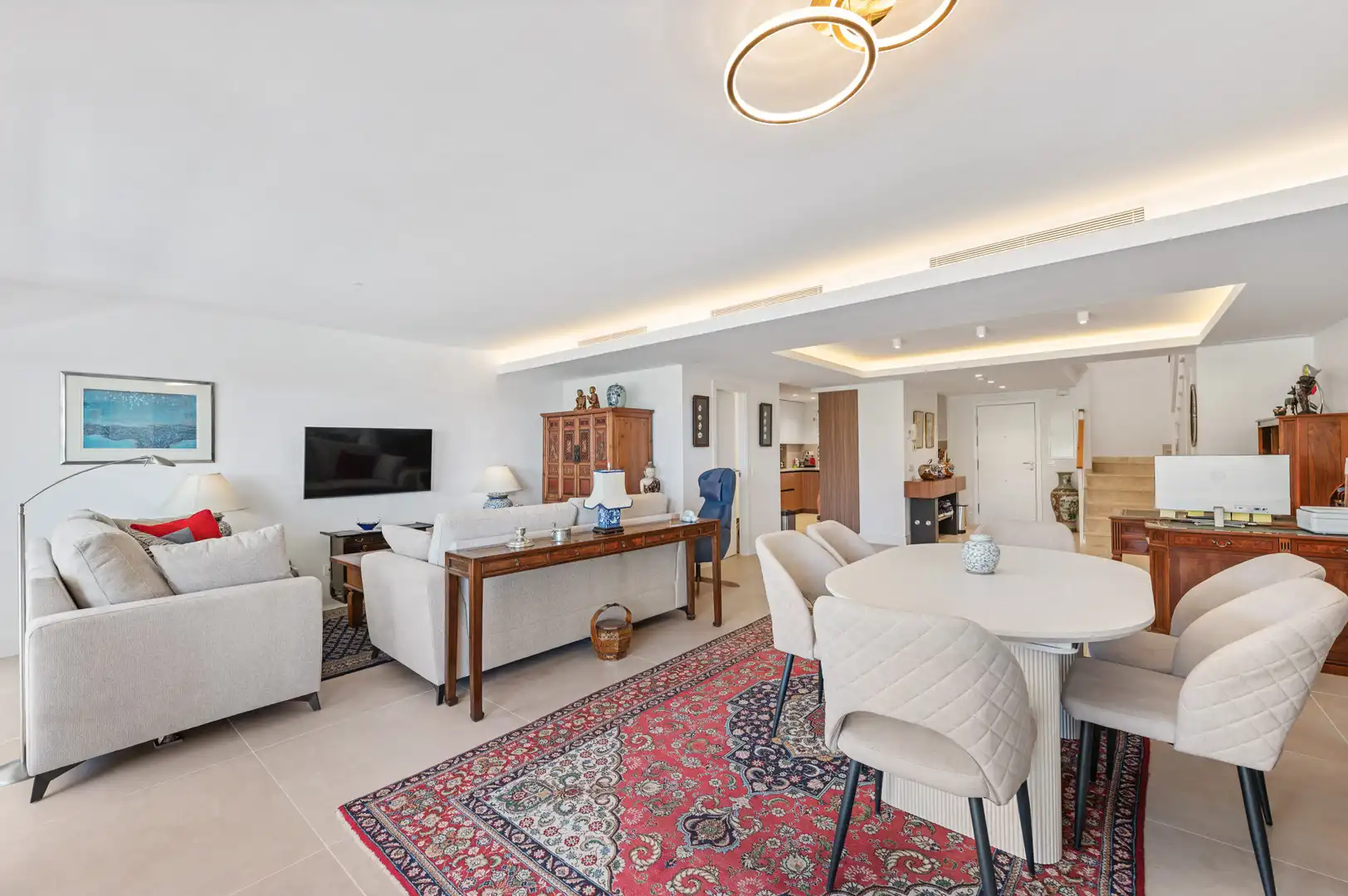 Living room of Attic for rent in Marbella  with Air Conditioner, Terrace and Swimming Pool