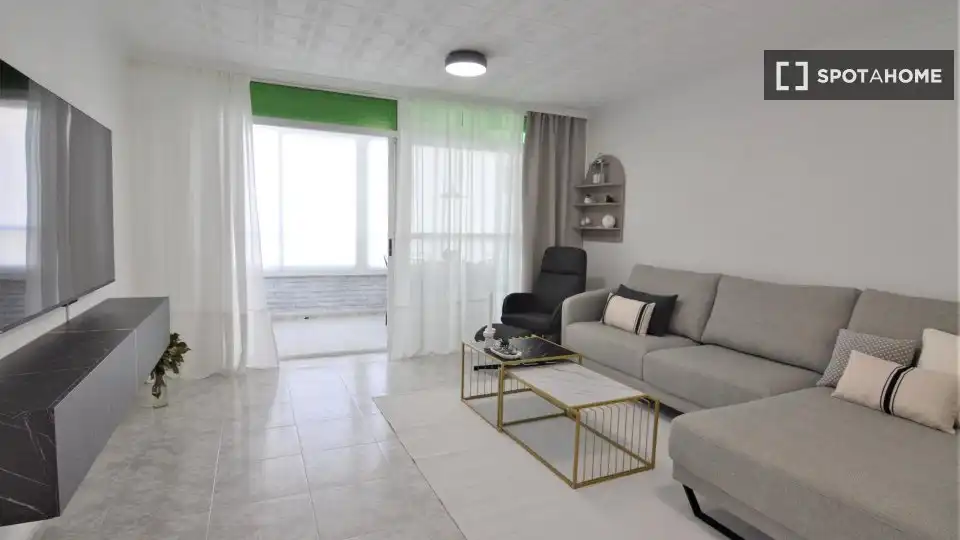 Sala de estar de Piso de alquiler en Cullera con Aire acondicionado, Calefacción y Amueblado