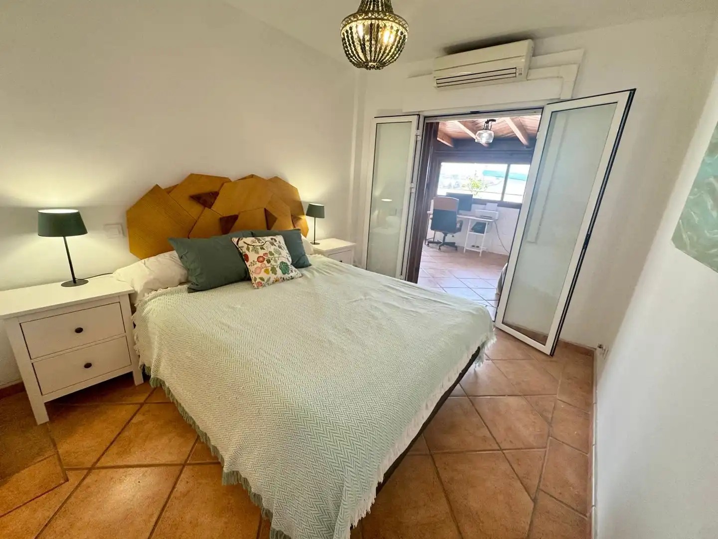 Bedroom of Apartments for rent in Marbella  with Air Conditioner, Terrace and Furnished