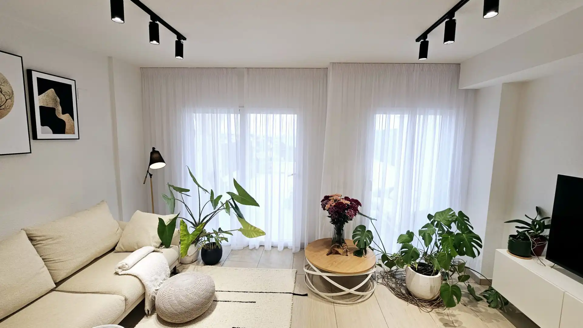 Sala de estar de Casa adosada en venta en Calpe / Calp con Aire acondicionado, Terraza y Amueblado