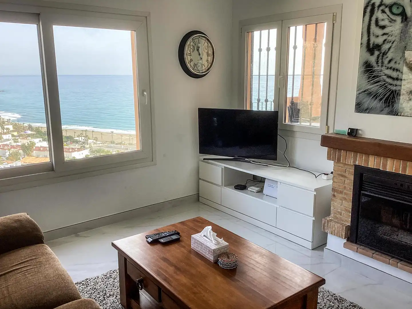 Sala de estar de Casa o chalet en venta en Mojácar con Aire acondicionado, Terraza y Piscina