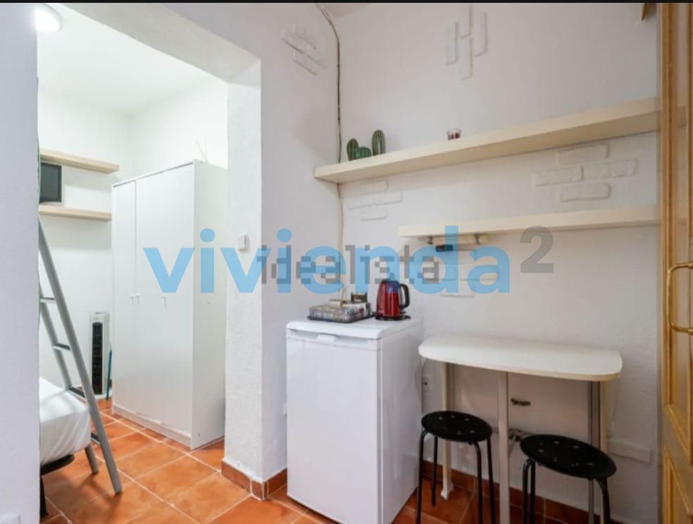 Kitchen of Flat for sale in  Madrid Capital  with Heating and Furnished