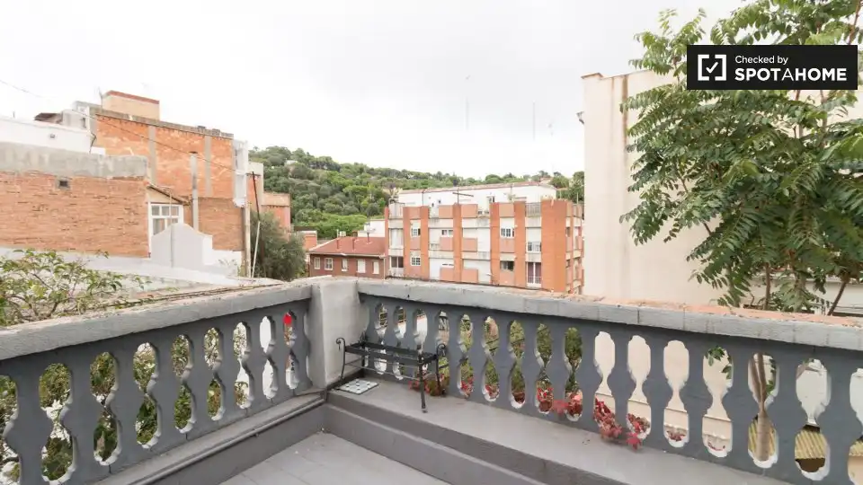 Terraza de Piso de alquiler en Barcelona con Aire acondicionado, Calefacción y Amueblado