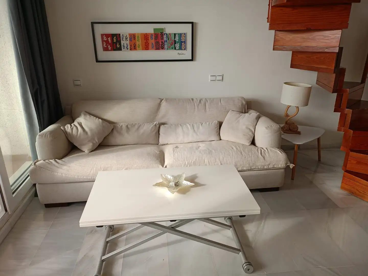 Sala de estar de Apartamento de alquiler en El Ejido con Aire acondicionado, Amueblado y Horno