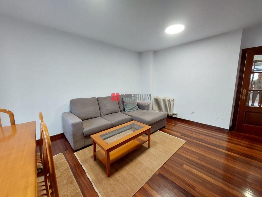 Sala d'estar de Pis de lloguer en Santiago de Compostela  amb Calefacció, Traster i Moblat