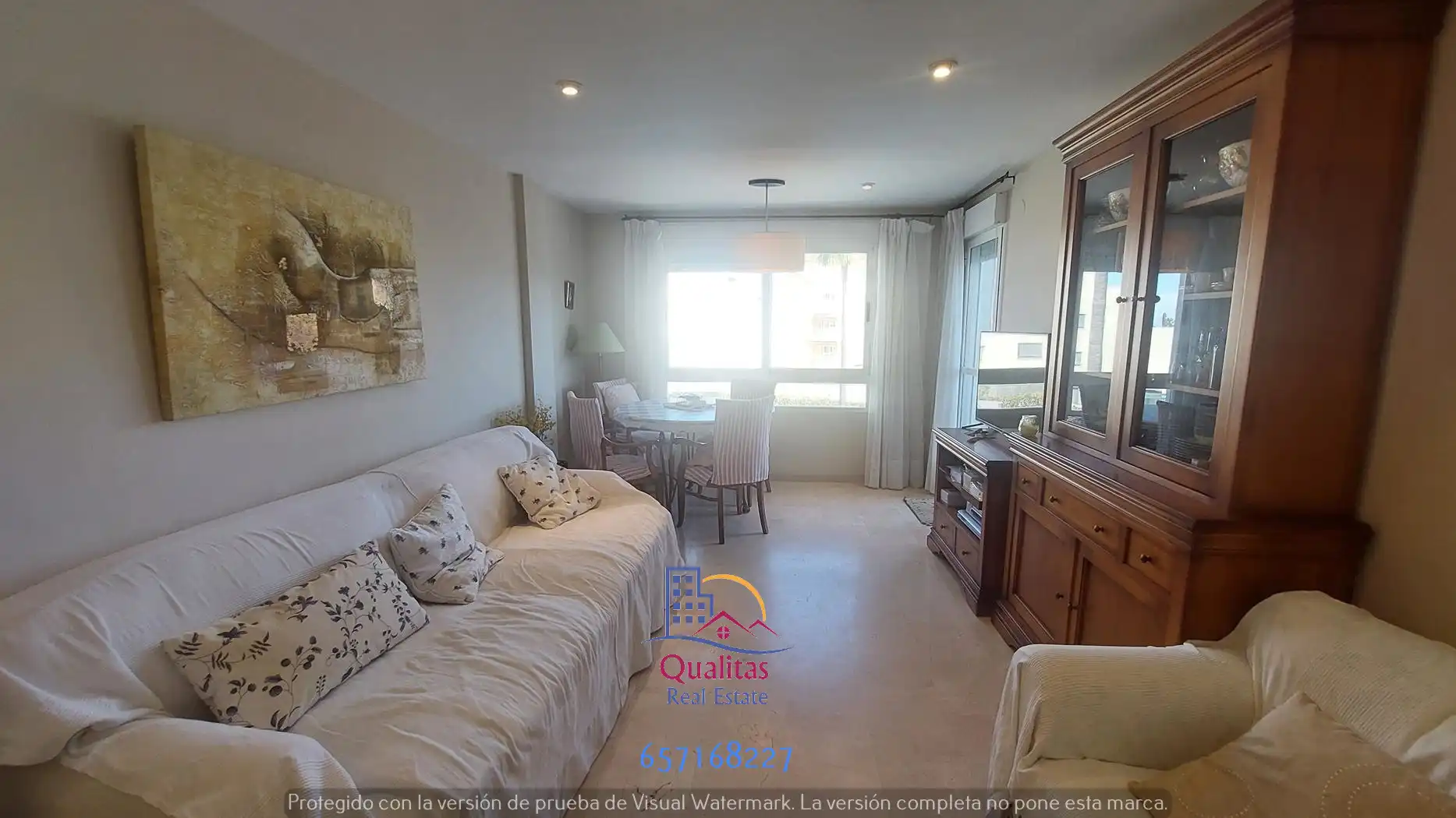 Habitación de Apartamento de alquiler en Oliva con Aire acondicionado, Calefacción y Jardín privado