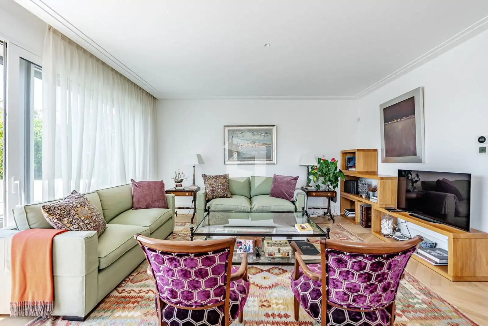 Living room of Attic for sale in Madrid  with Air Conditioner, Heating and Parquet flooring