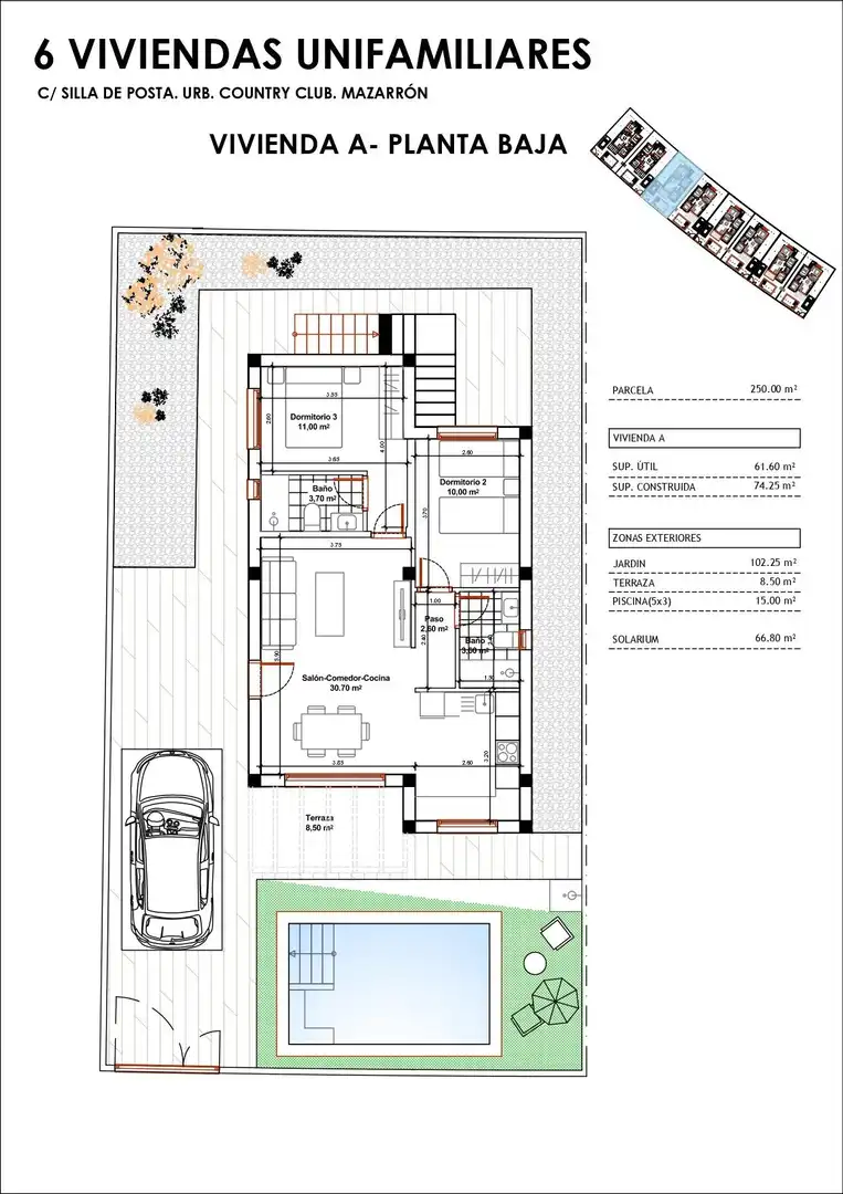 Casa o chalet en venta en Mazarrón con Jardín privado, Terraza y Piscina