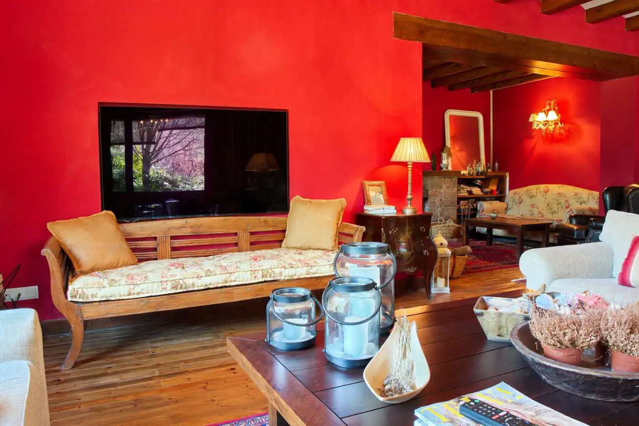 Sala de estar de Casa o chalet en venta en Camprodon con Calefacción, Jardín privado y Parquet