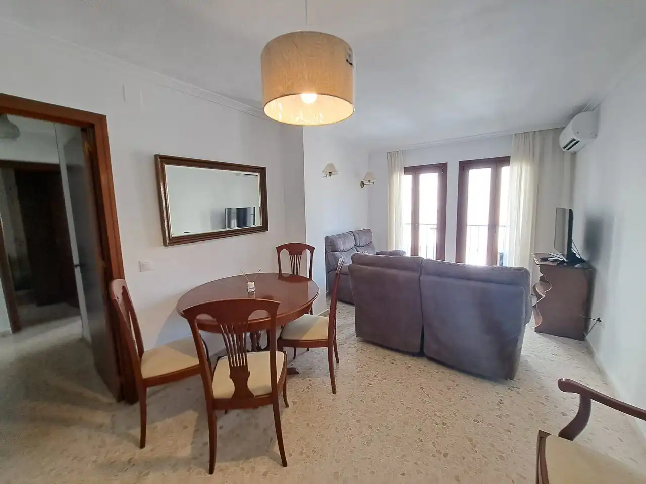 Wohnzimmer von Wohnung zur Miete in Málaga mit Klimaanlage, Terrasse und Möbliert