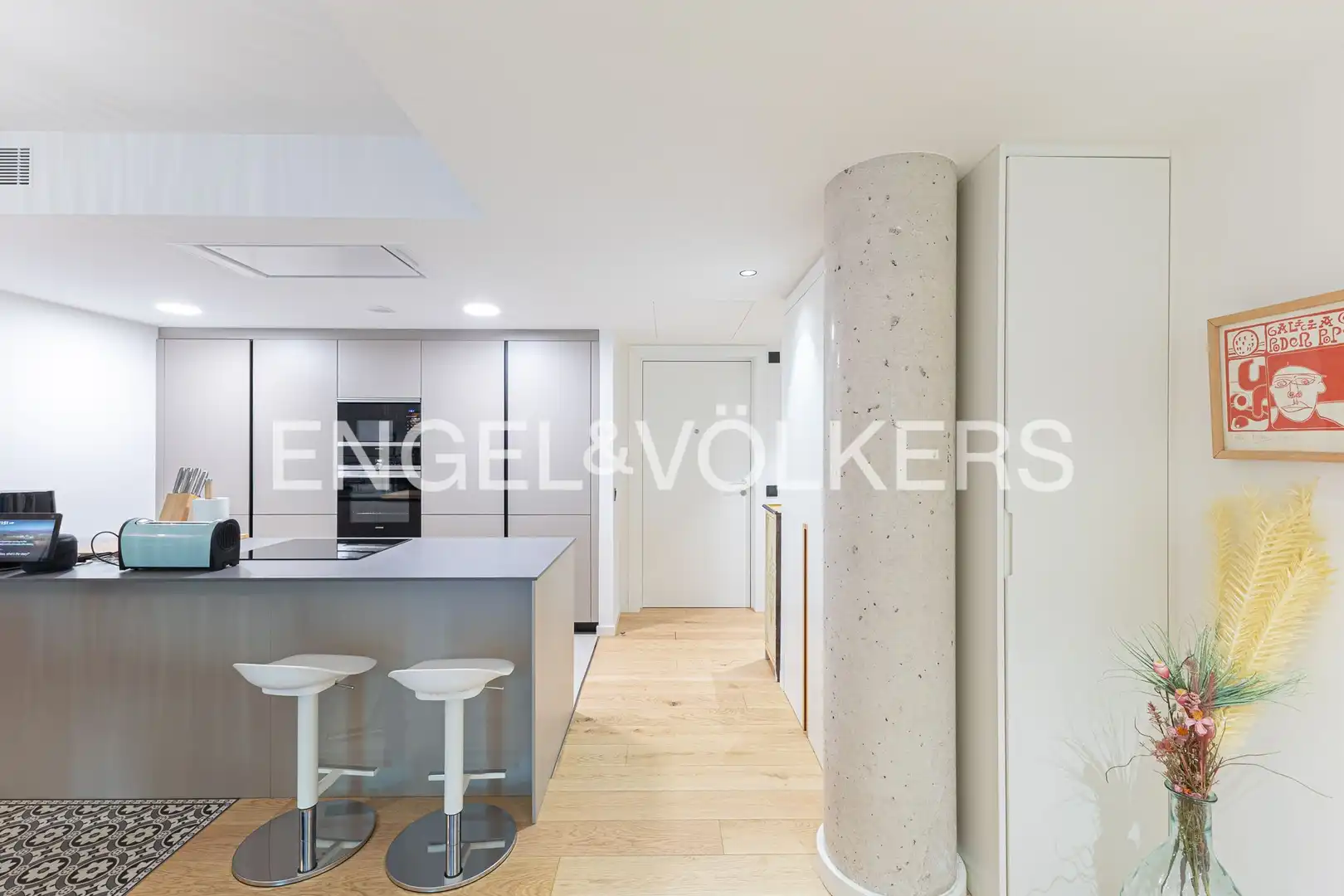 Kitchen of Flat for rent in Barcelona  with Air Conditioner, Heating and Parquet flooring
