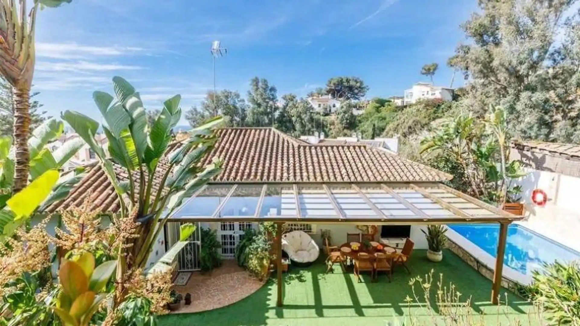 Terraza de Casa o chalet de alquiler en Vélez-Málaga con Aire acondicionado, Jardín privado y Terraza