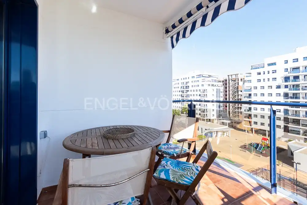 Balcony of Flat for rent in La Pobla de Farnals  with Air Conditioner, Heating and Private garden