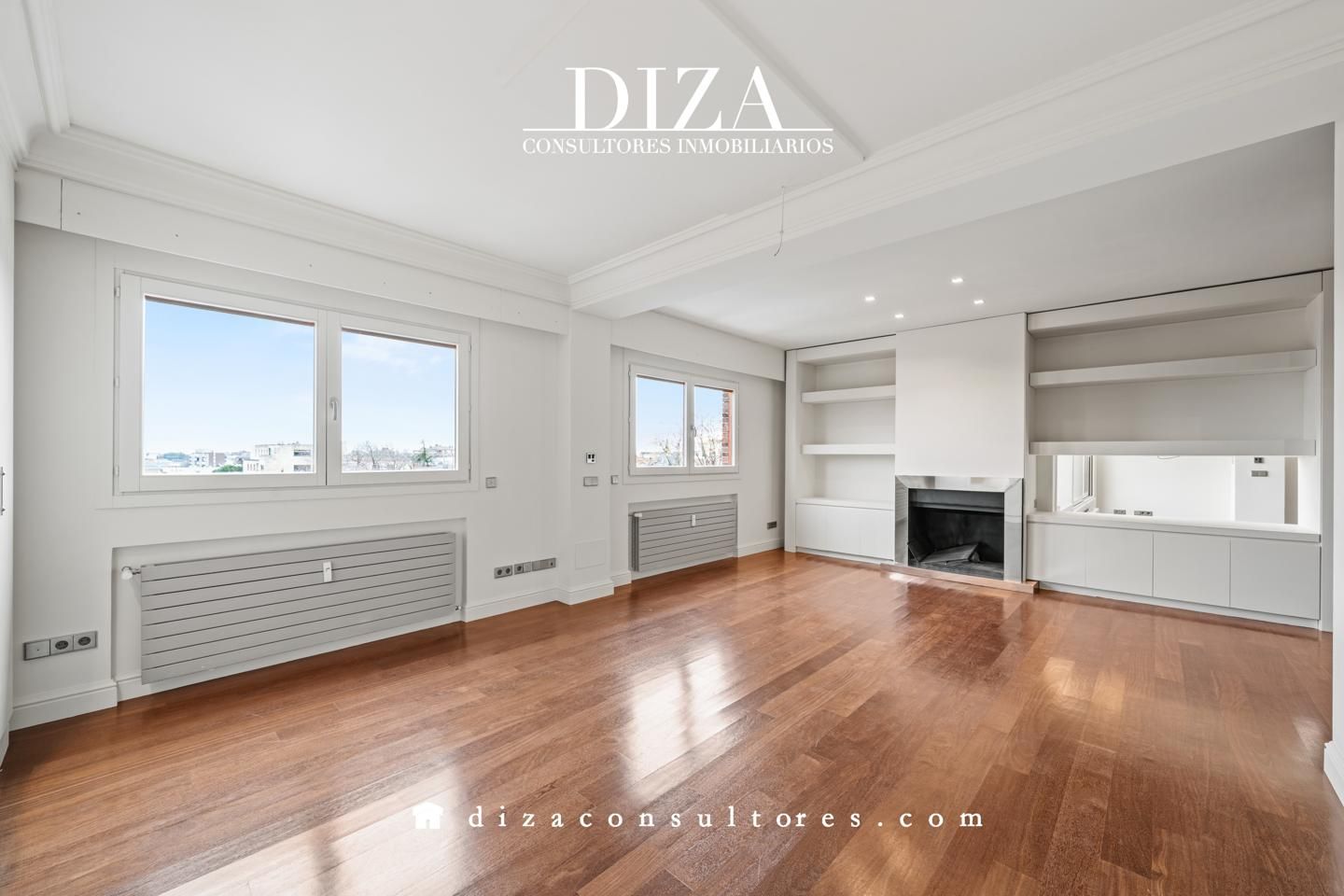 Sala d'estar de Pis de lloguer en  Madrid Capital amb Aire condicionat i Terrassa