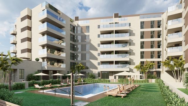 Exterior view of Flat for sale in Roquetas de Mar  with Air Conditioner, Terrace and Community pool