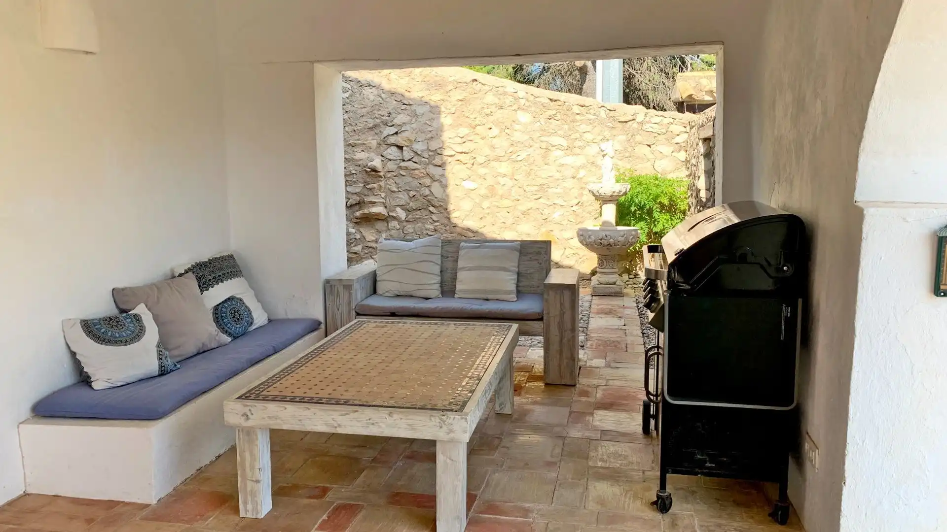 Terrassa de Finca rústica en venda en Benissa amb Aire condicionat, Calefacció i Jardí privat