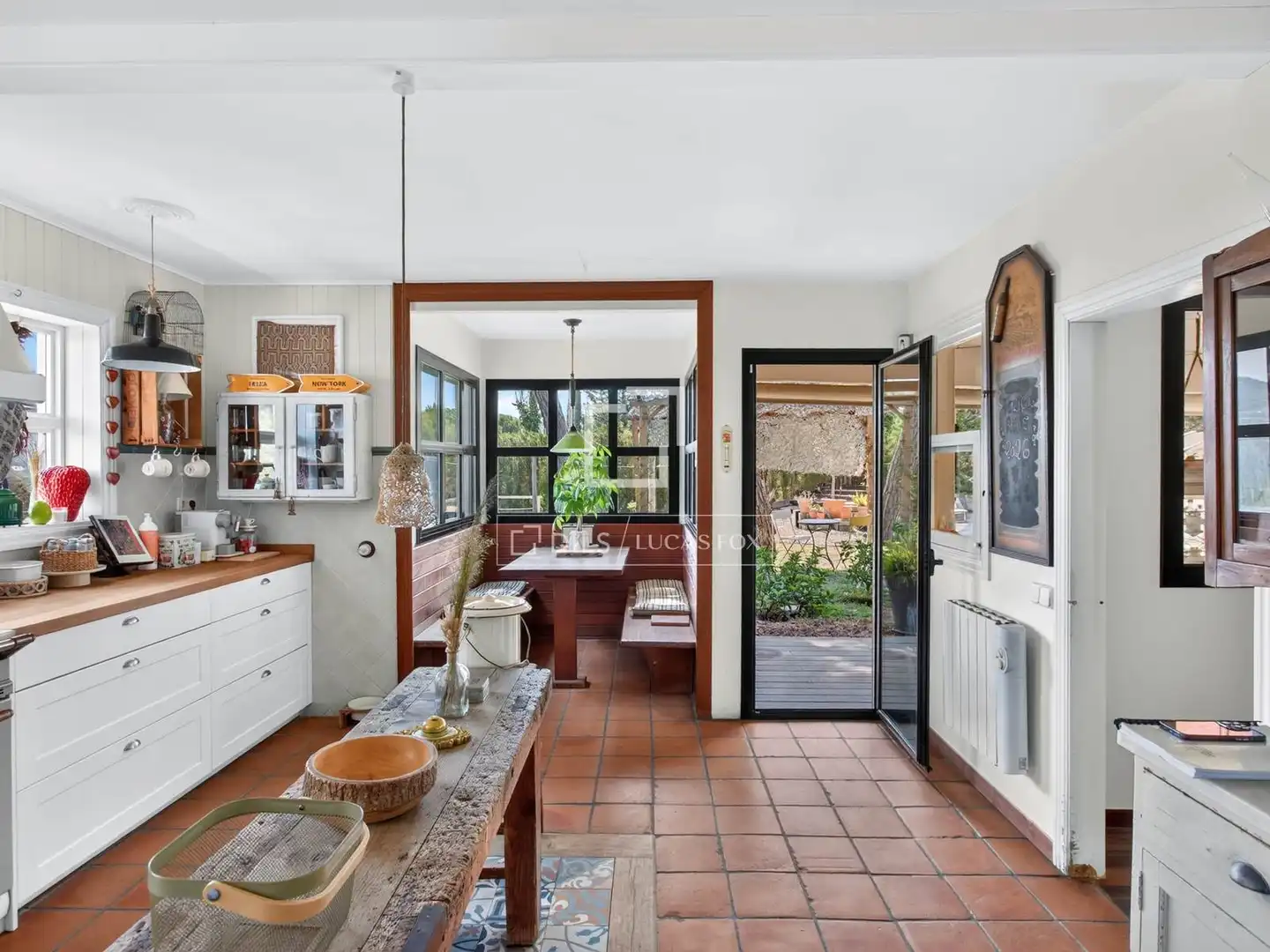 Cocina de Finca rústica en venta en Vallromanes con Calefacción, Jardín privado y Parquet