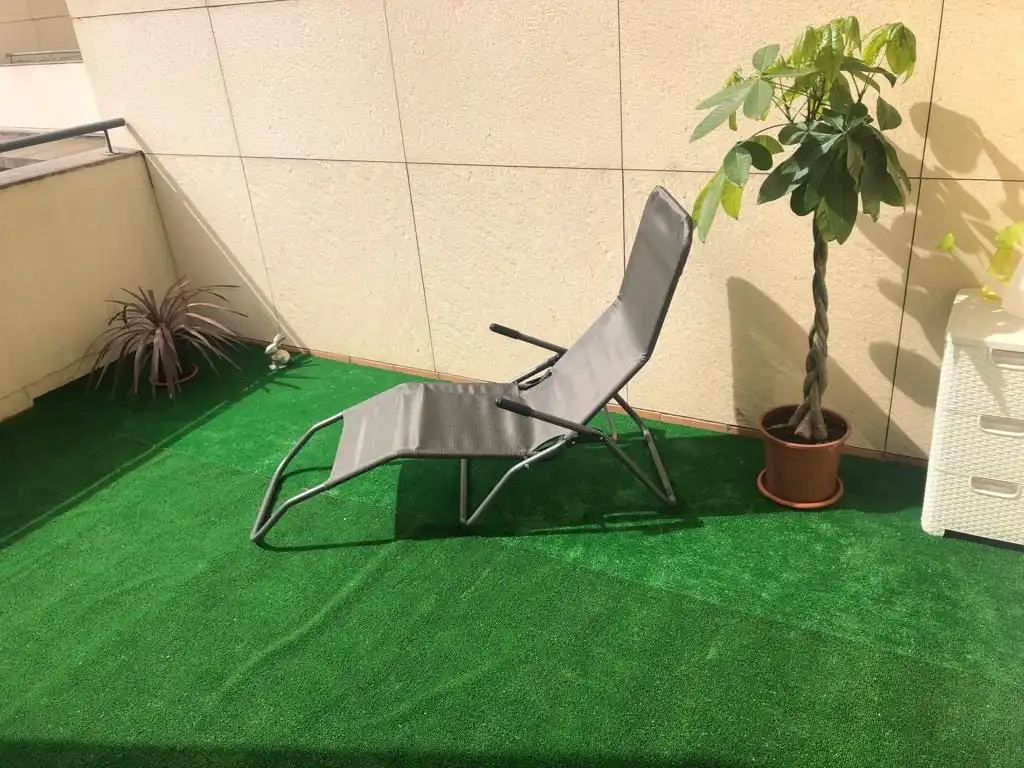 Garden of Attic for rent in  Logroño  with Air Conditioner, Heating and Parquet flooring