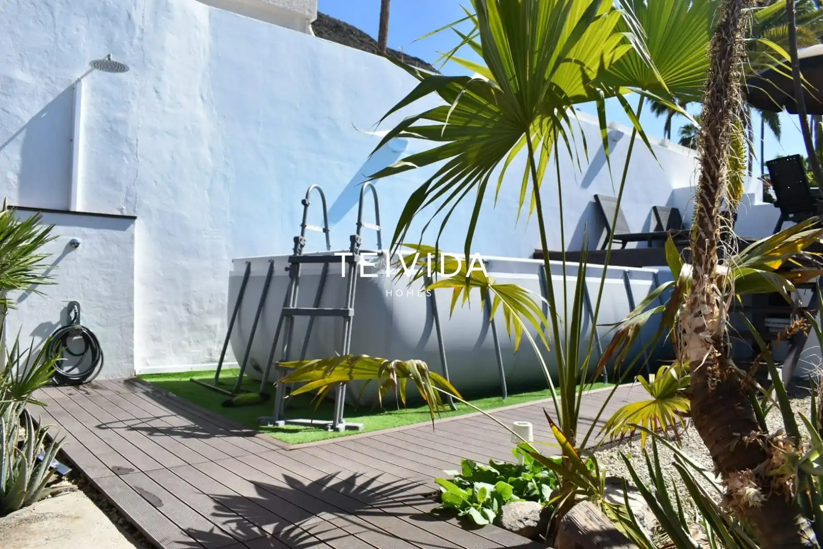Piscina de Casa adosada de lloguer en Santiago del Teide amb Piscina i Moblat