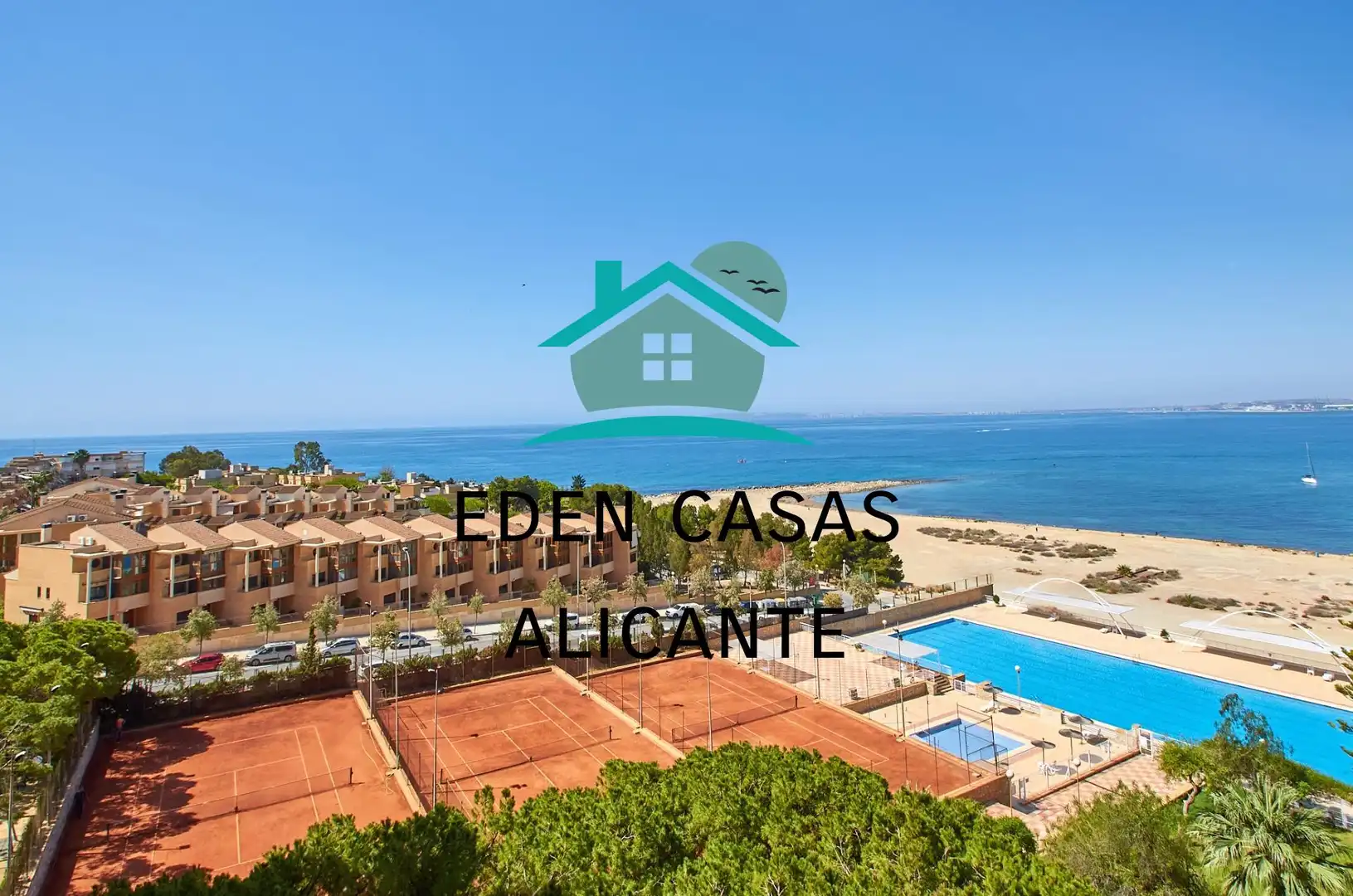 Außenansicht von Wohnungen zum Verkauf in Alicante / Alacant mit Klimaanlage, Heizung und Privatgarten