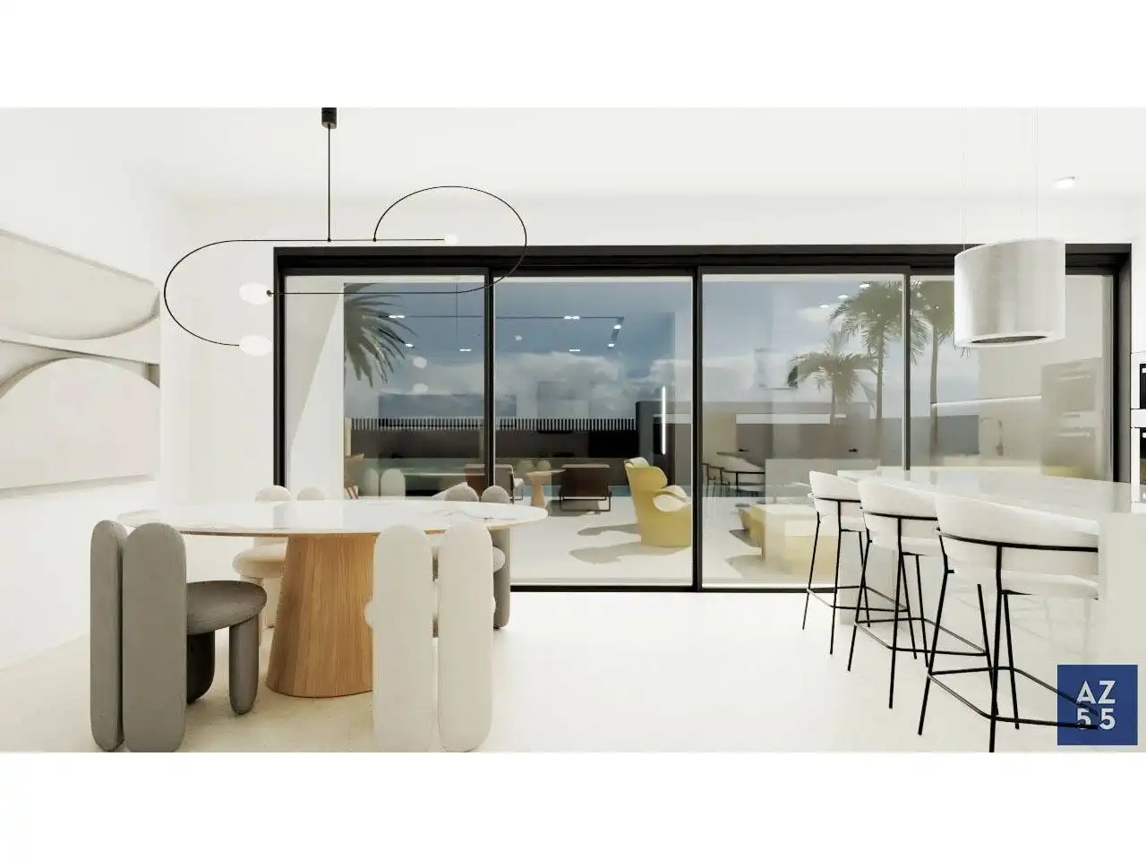 Terraza de Casa o chalet en venta en La Manga del Mar Menor con Jardín privado, Terraza y Piscina