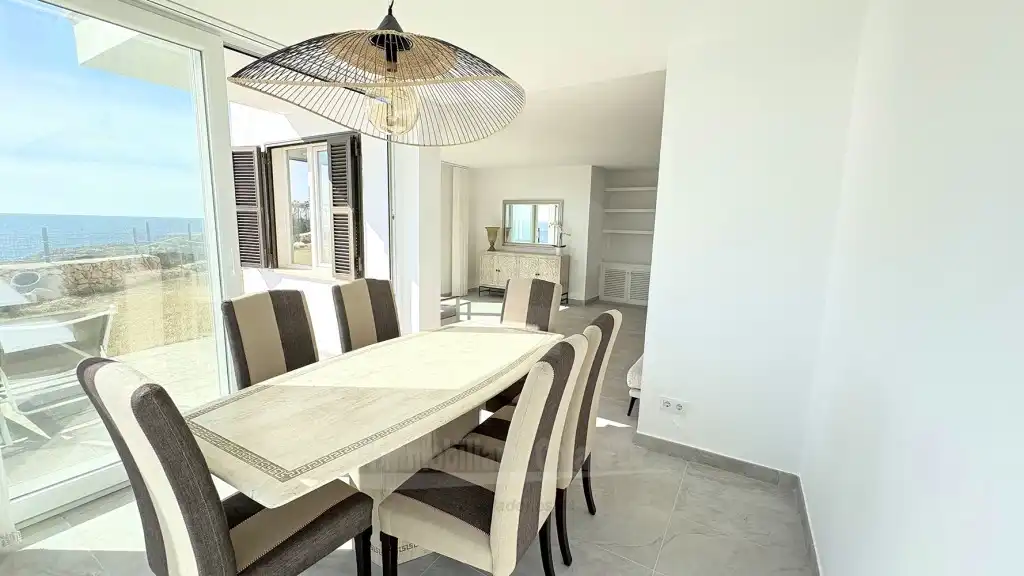 Esszimmer von Wohnungen zum Verkauf in Santanyí mit Klimaanlage, Privatgarten und Terrasse