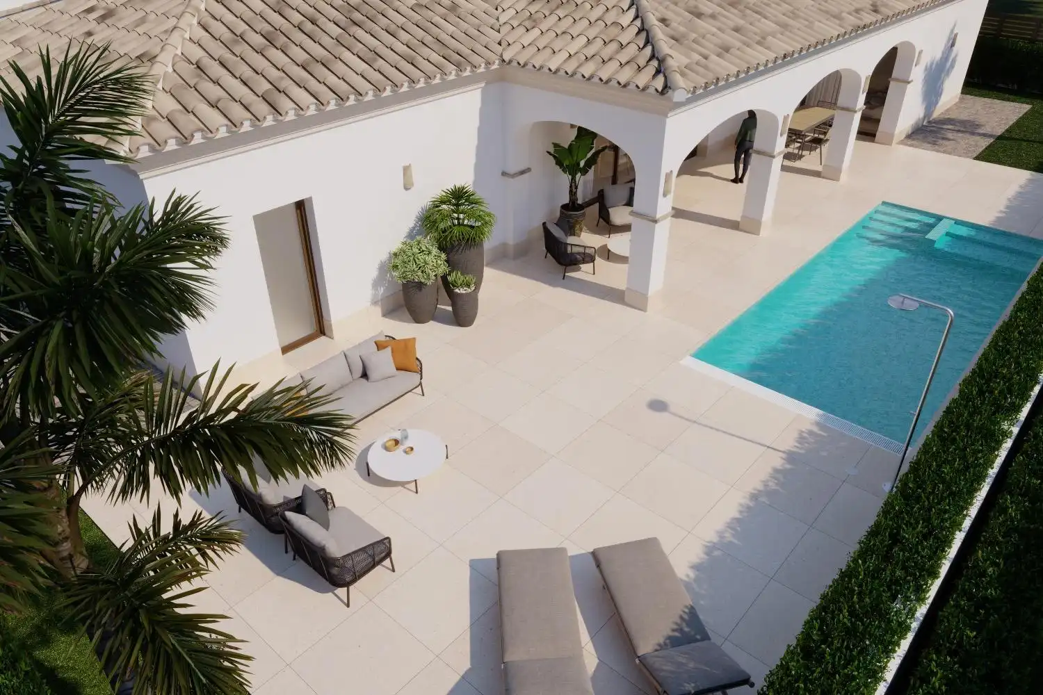 Terrassa de Casa o xalet en venda en San Pedro del Pinatar amb Jardí privat i Piscina