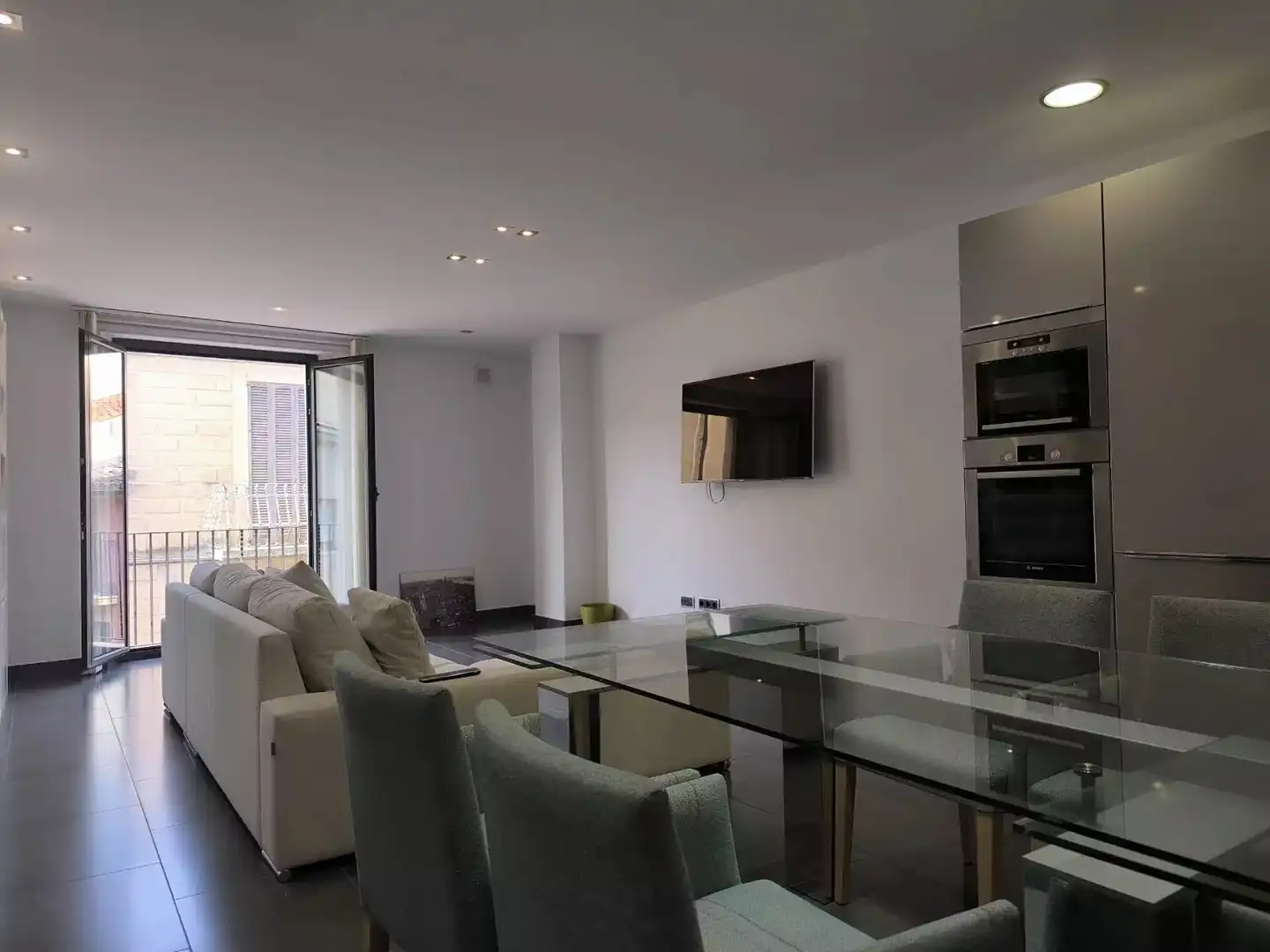 Living room of Flat for sale in Hostalric  with Air Conditioner, Heating and Terrace