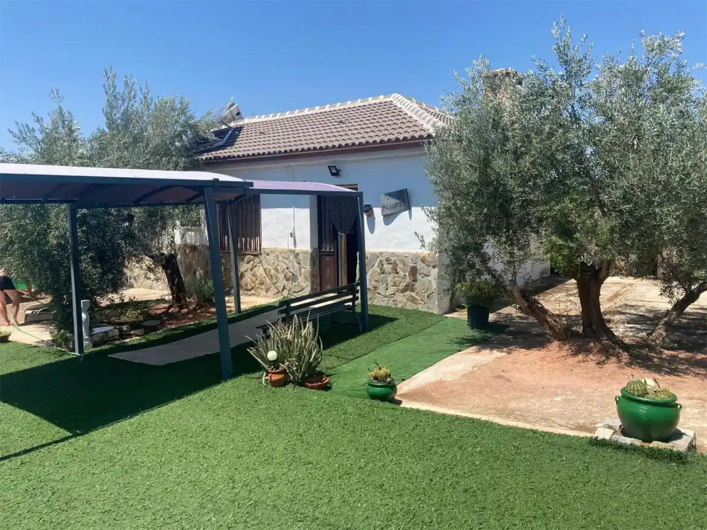 Jardí de Finca rústica en venda en Vilches amb Jardí privat, Piscina i Moblat