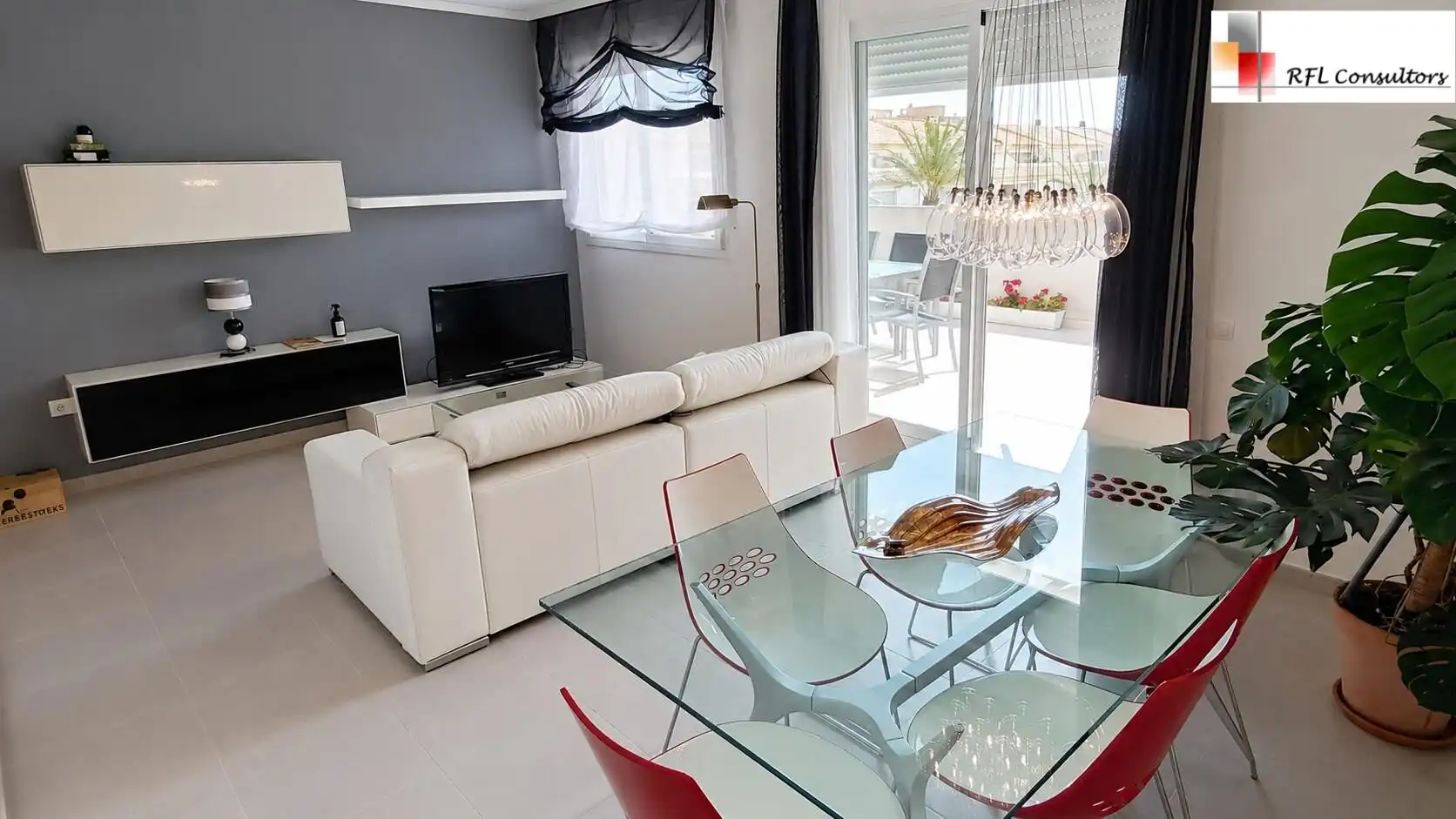 Sala de estar de Ático en venta en Torreblanca con Aire acondicionado, Jardín privado y Terraza