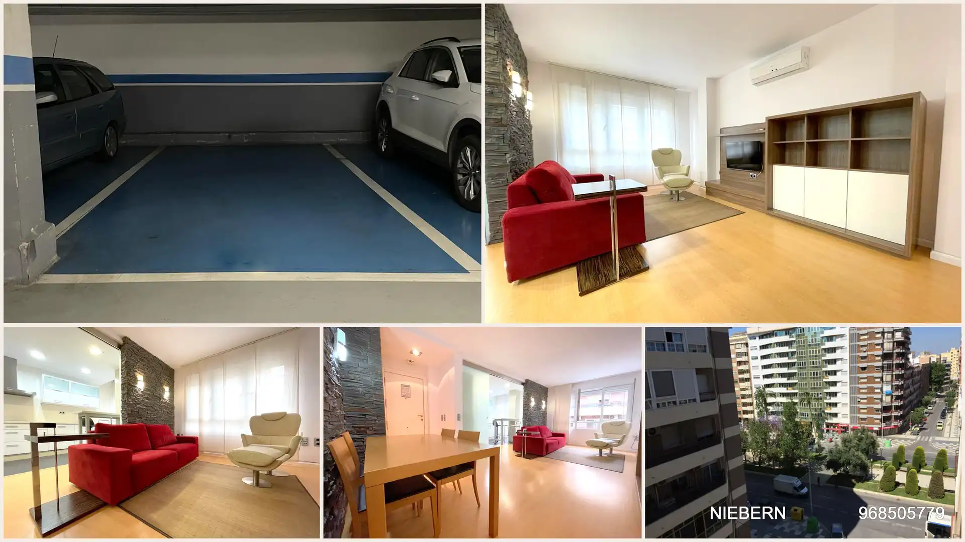 Parking de Piso de alquiler en Cartagena con Aire acondicionado, Parquet y Amueblado