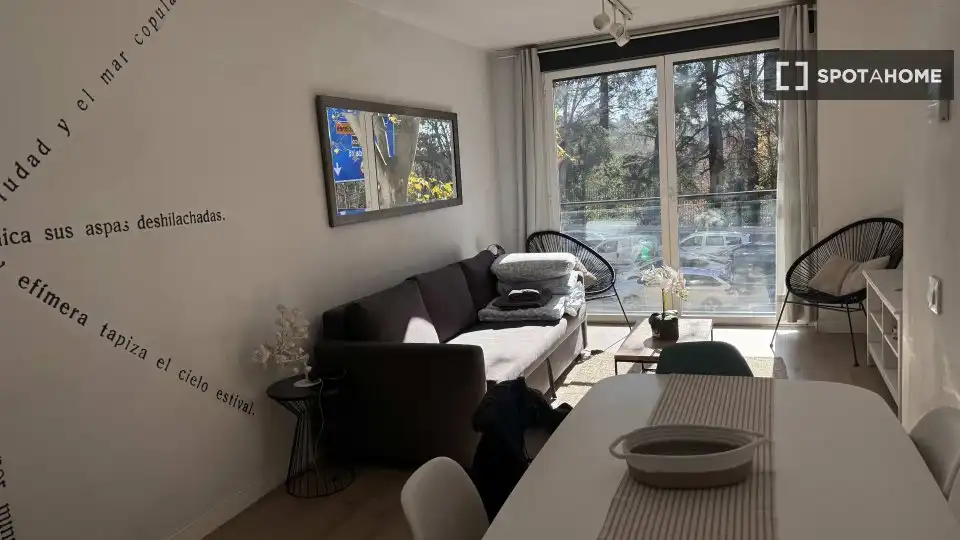 Sala de estar de Piso de alquiler en Madrid con Aire acondicionado, Calefacción y Amueblado