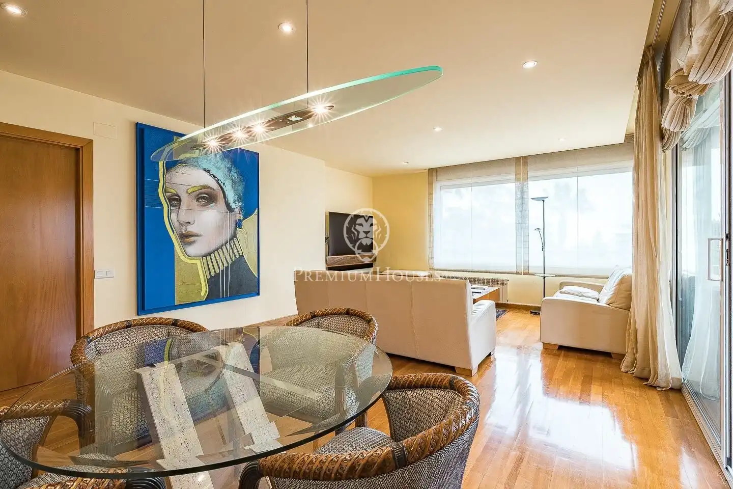 Living room of Flat for sale in Esplugues de Llobregat  with Air Conditioner, Heating and Private garden