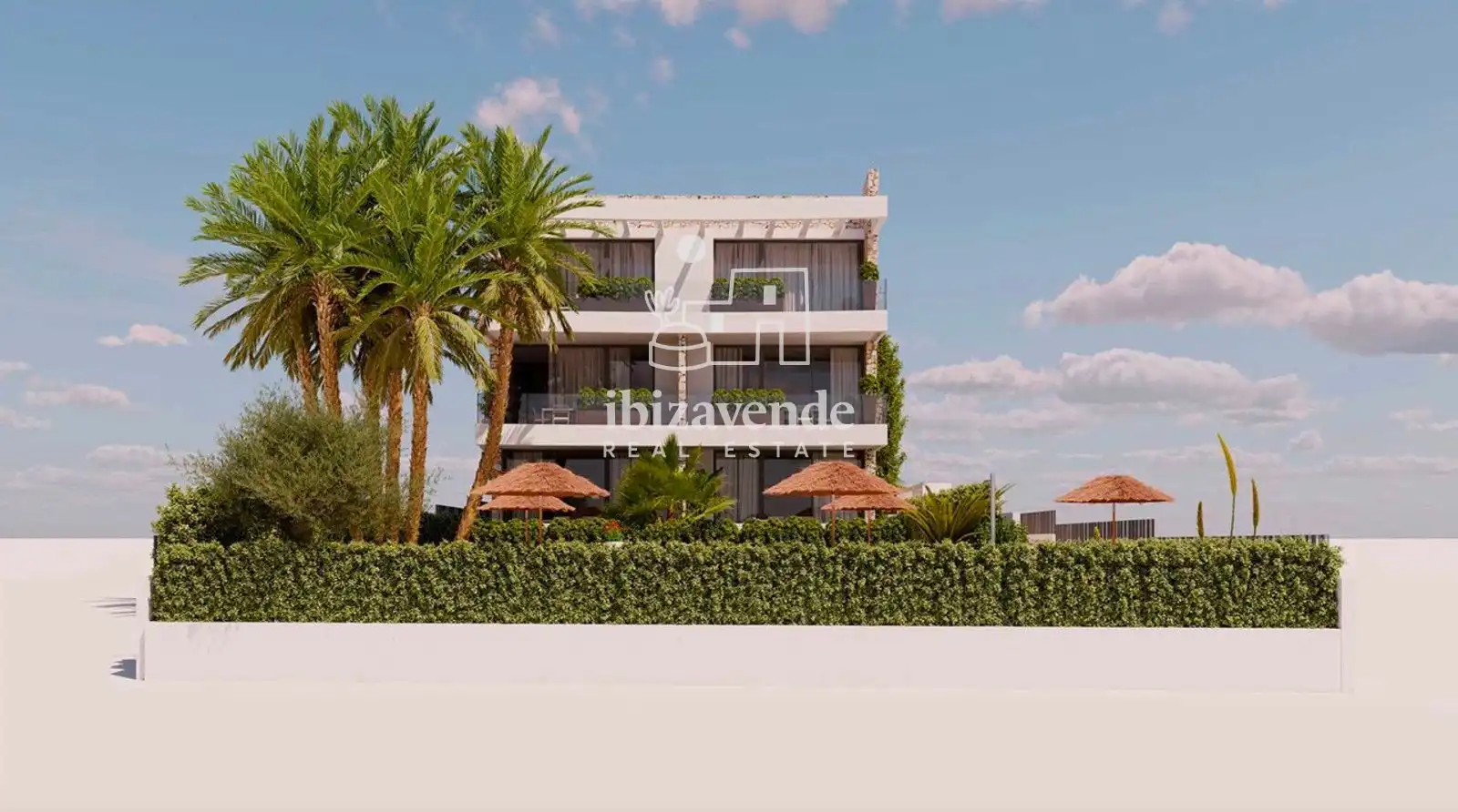 Exterior view of Flat for sale in Sant Antoni de Portmany  with Heating, Terrace and Swimming Pool