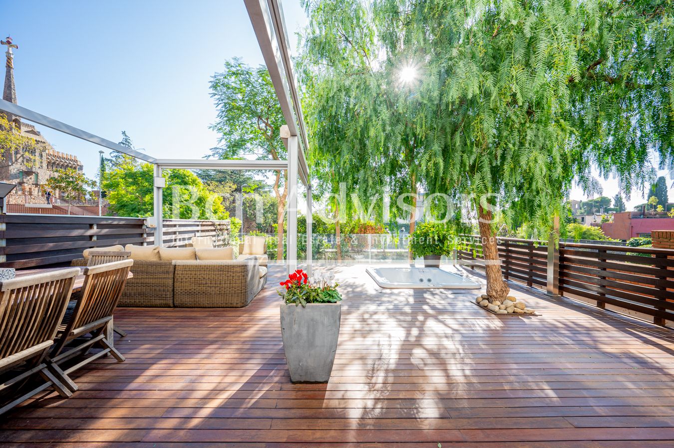 Terrassa de Casa o xalet en venda en  Barcelona Capital amb Aire condicionat, Calefacció i Jardí privat