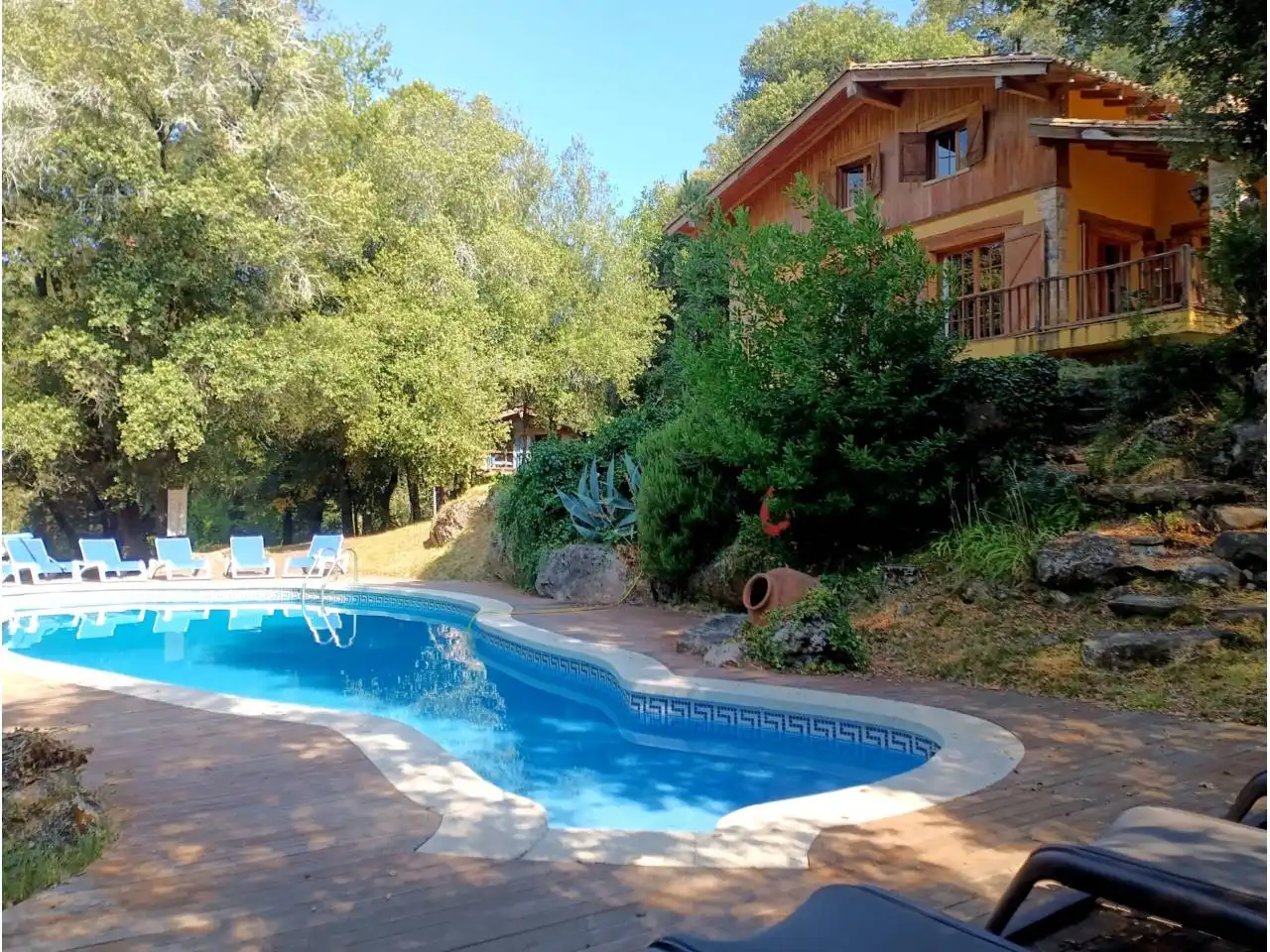 Piscina de Casa o xalet en venda en La Vall de Bianya