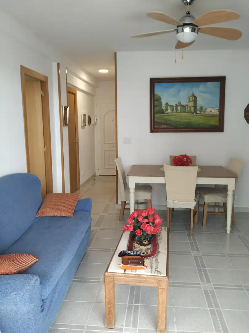 Sala de estar de Apartamento de alquiler en Benicasim / Benicàssim con Terraza, Amueblado y Lavadora