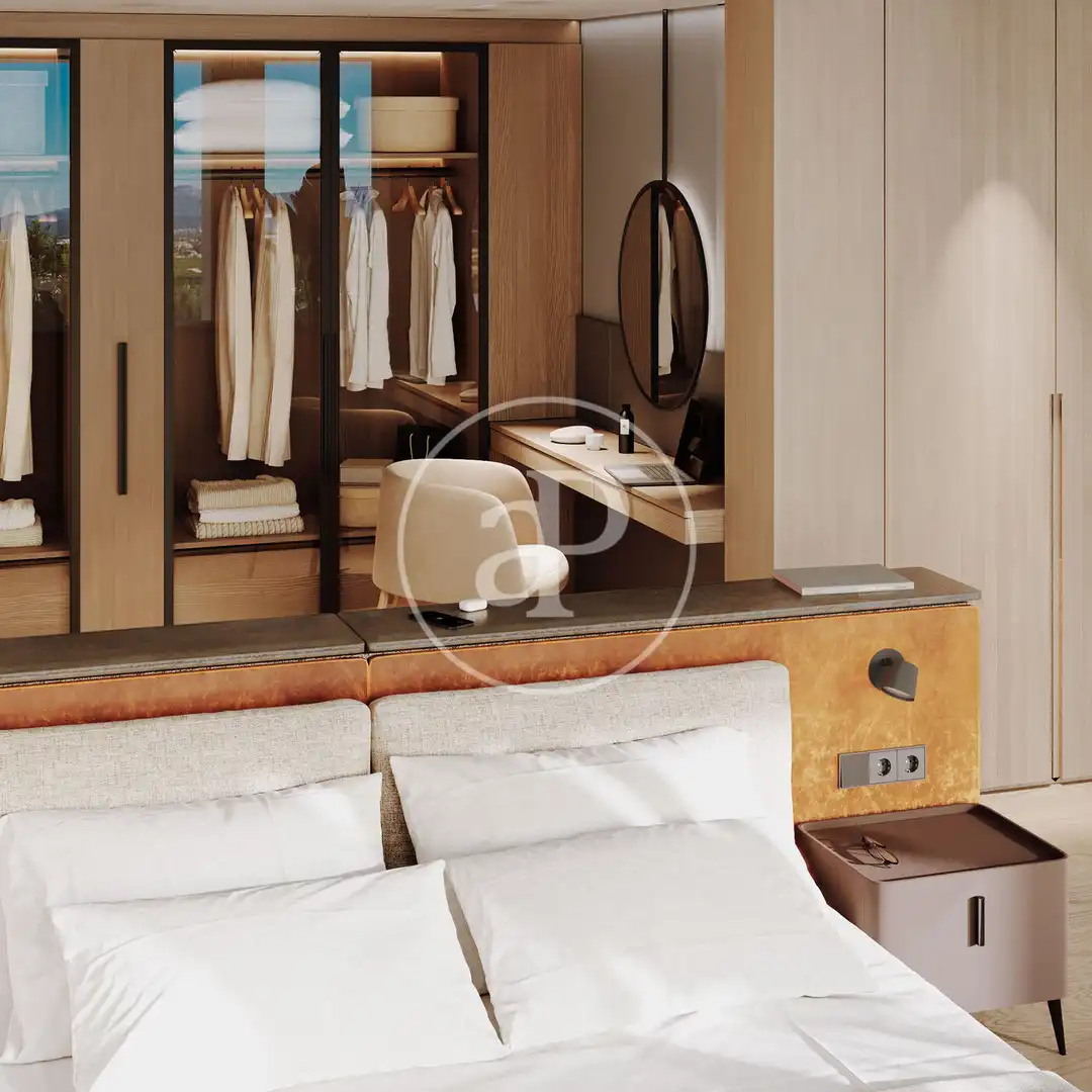 Schlafzimmer von Haus oder Chalet zum Verkauf in Chiva mit Klimaanlage, Heizung und Privatgarten