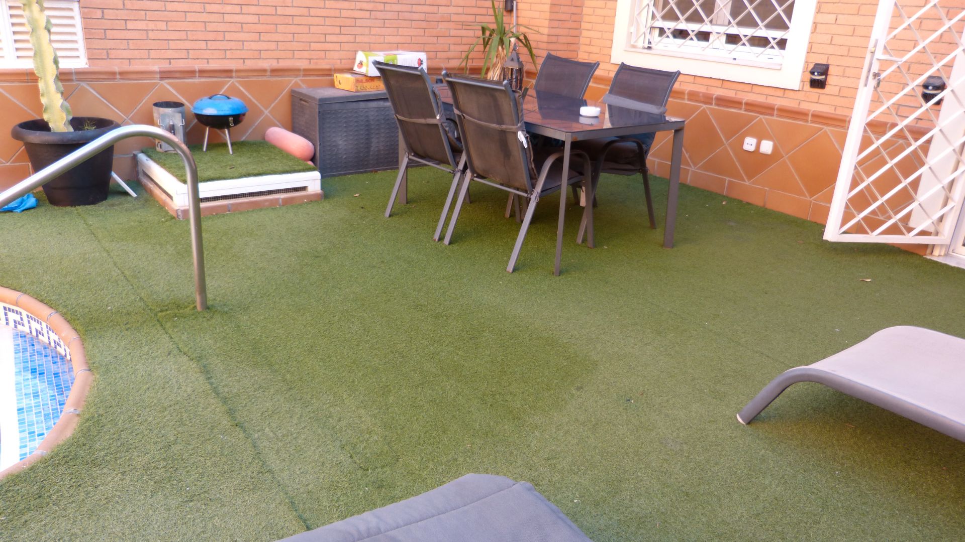 Terrace of Single-family semi-detached for sale in  Almería Capital  with Air Conditioner, Private garden and Terrace