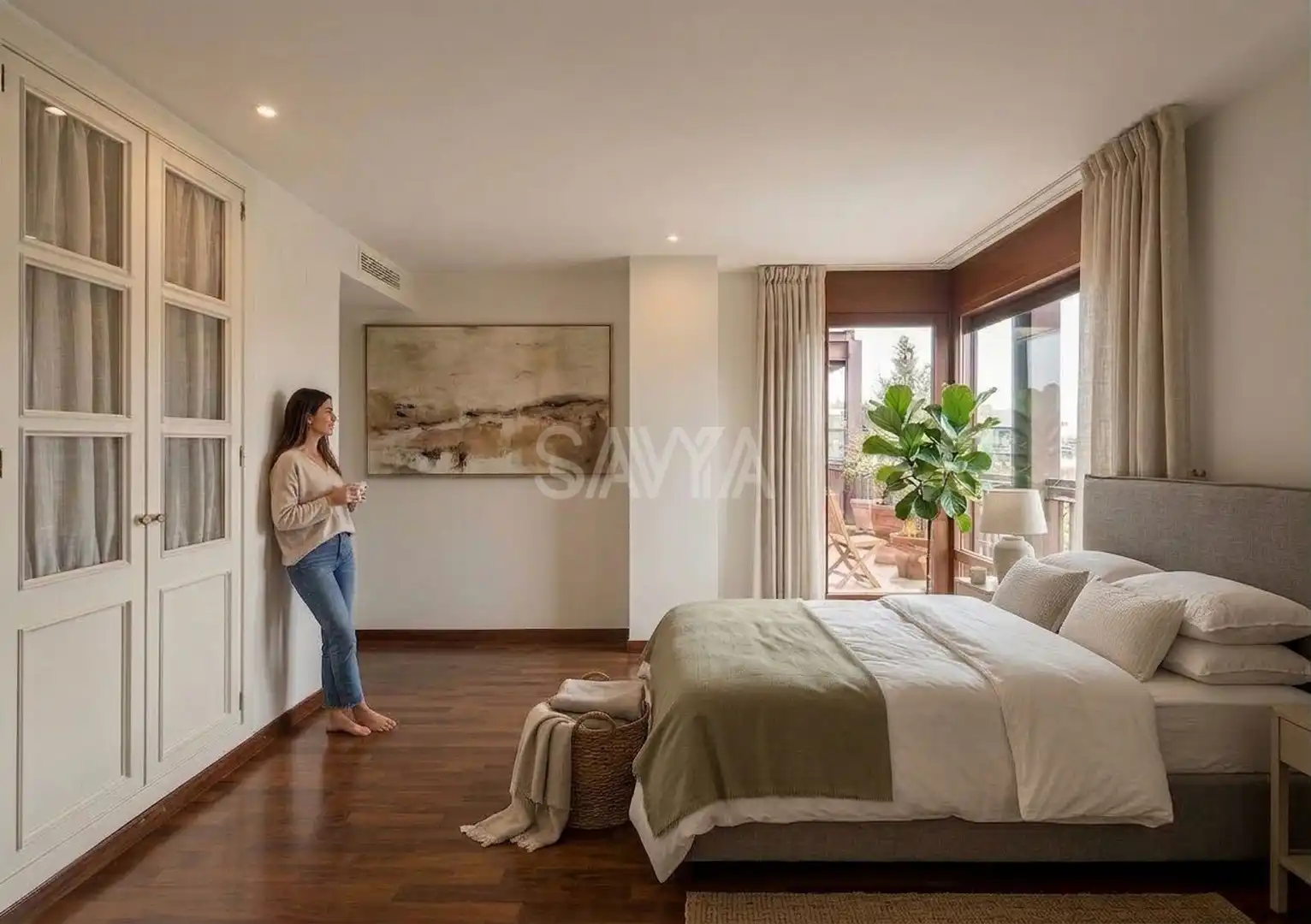 Bedroom of Attic for sale in Barcelona  with Terrace, Storage room and Swimming Pool