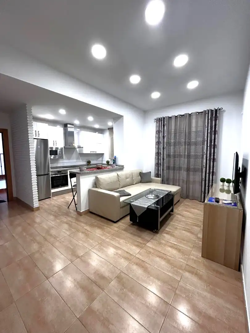 Wohnzimmer von Einfamilien-Reihenhaus zur Miete in Alhaurín El Grande mit Klimaanlage, Terrasse und Abstellraum