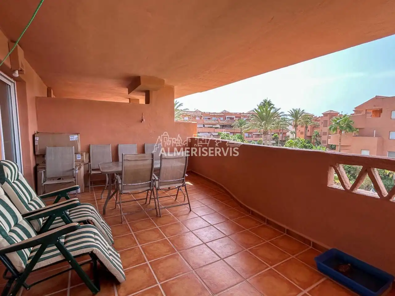 Terraza de Piso de alquiler en El Ejido con Terraza, Amueblado y Piscina comunitaria