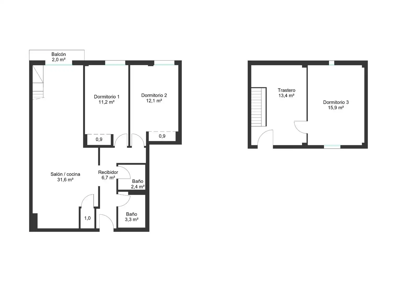 Flat for sale in Campos  with Air Conditioner, Heating and Storage room