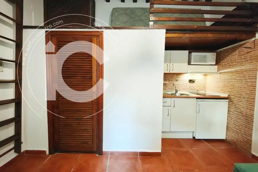 Cocina de Estudio de alquiler en Granada con Aire acondicionado