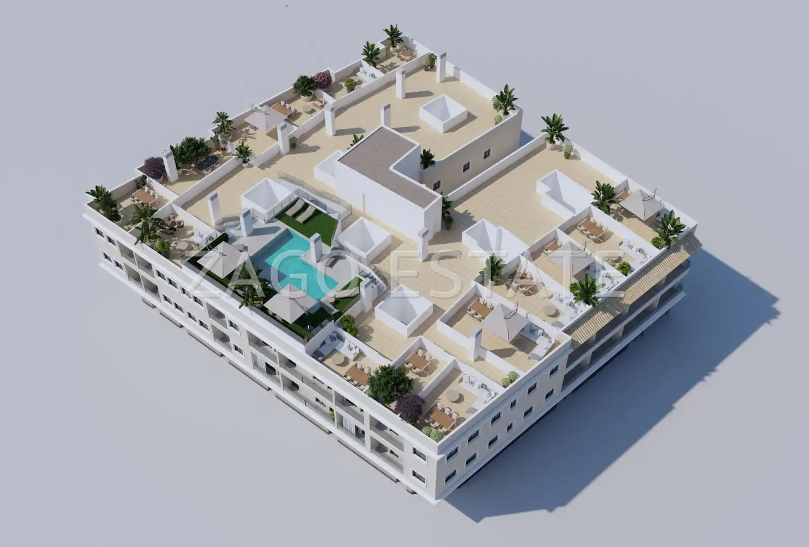 Attique avec piscine à vendre à Algorfa