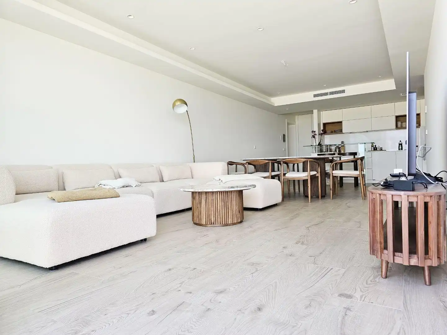 Wohnzimmer von Wohnungen zur Miete in Pedreguer mit Klimaanlage, Heizung und Privatgarten